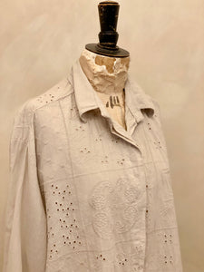 Tile pattern broiderie Anglaise shirt