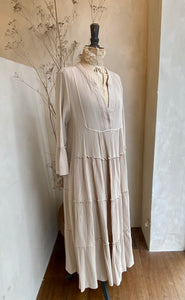 Tiered cotton maxi dress