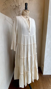 Tiered cotton maxi dress