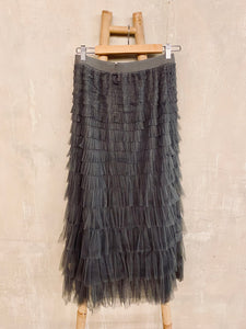 Ruffle mesh skirt