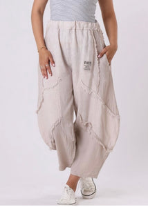 Mesh Linen Slouchy Trousers