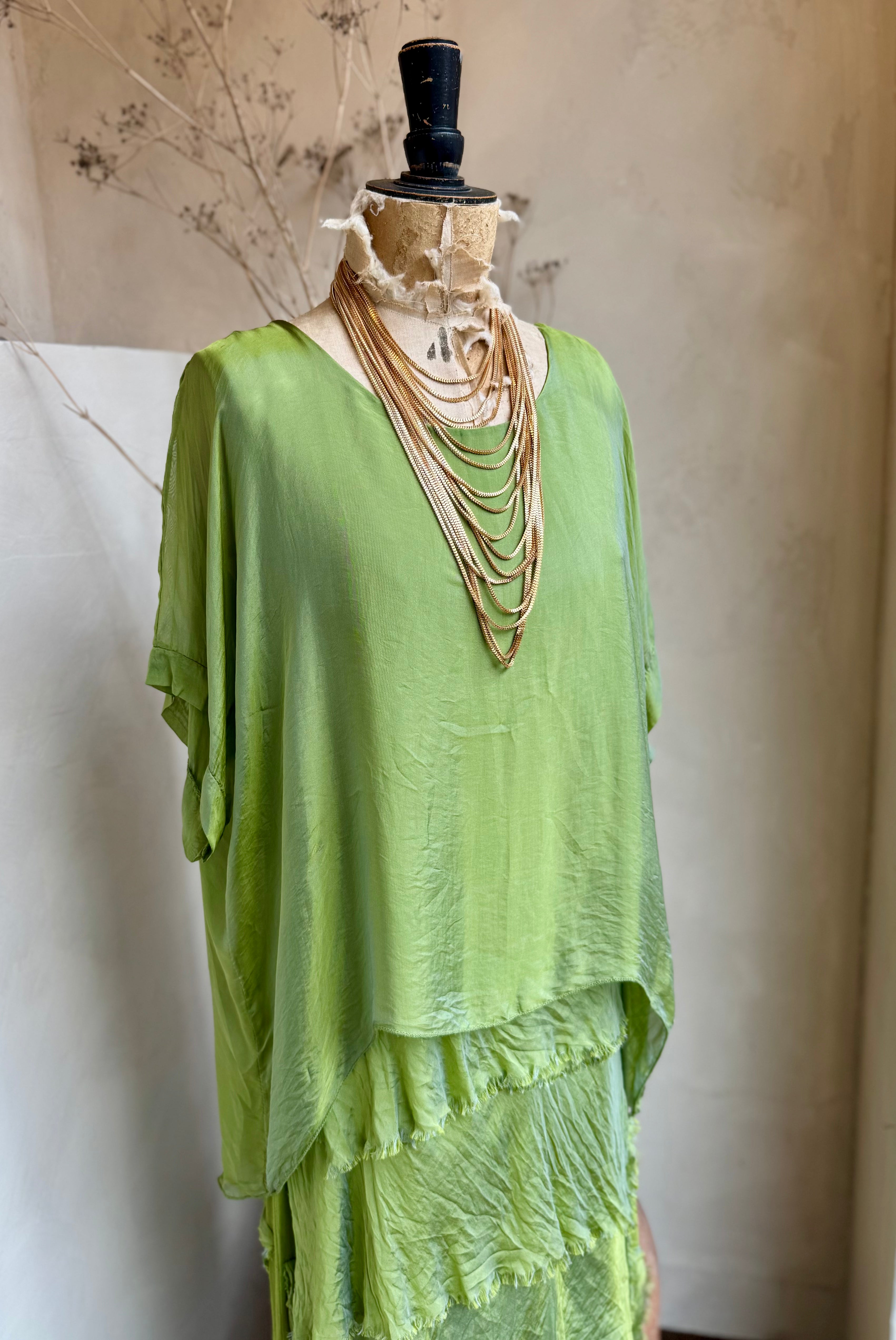 Silk Frill Bottom Dress