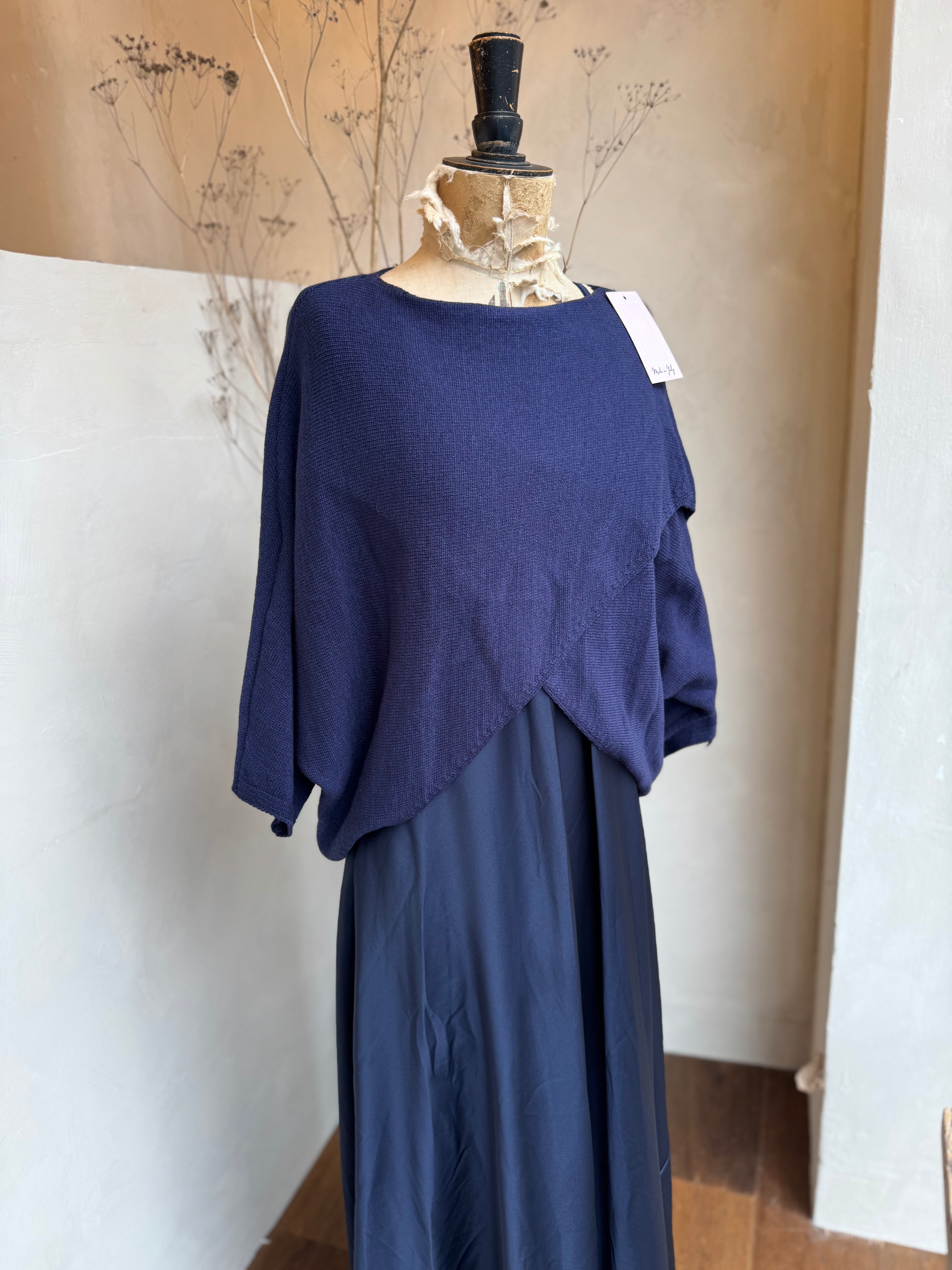 Knit top & satin dress set