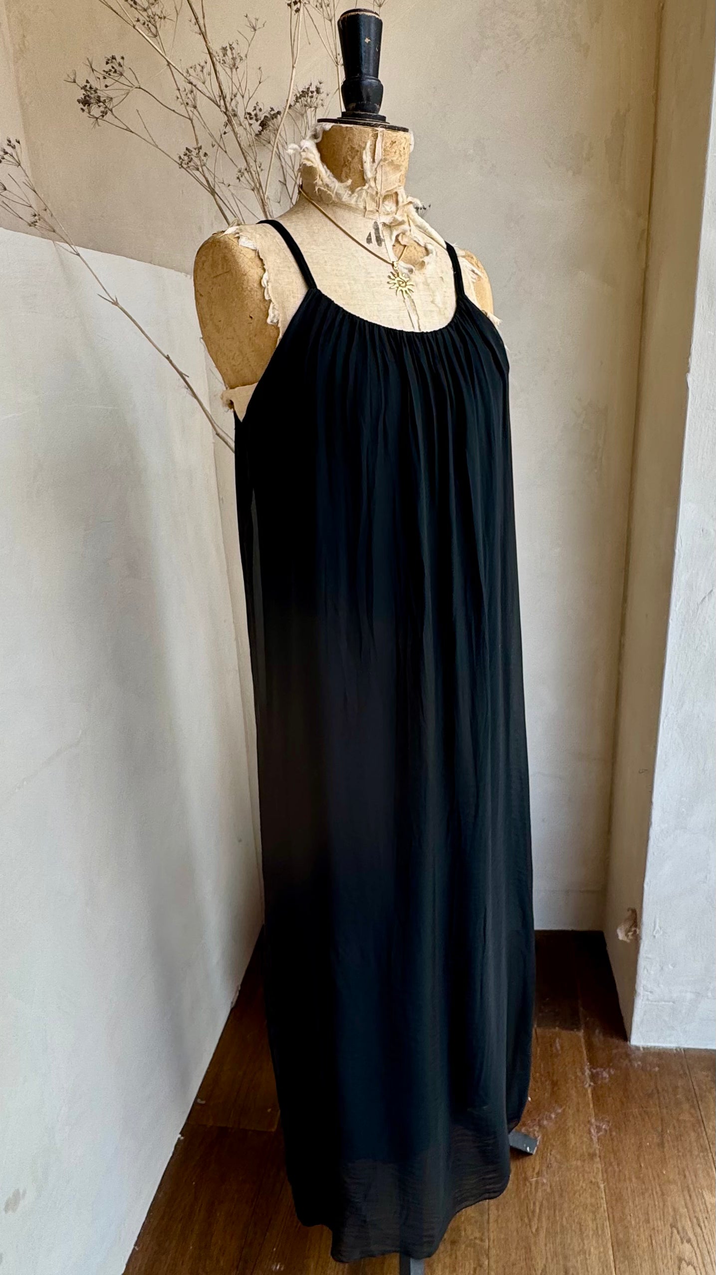 Silky Strap Maxi Dress