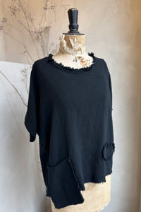 Gauze Pocket Detail Top