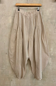 Balloon Leg Linen Trousers