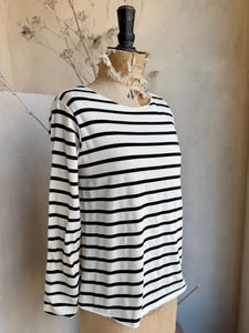 Stripe Soft Jersey Long Sleeve Top