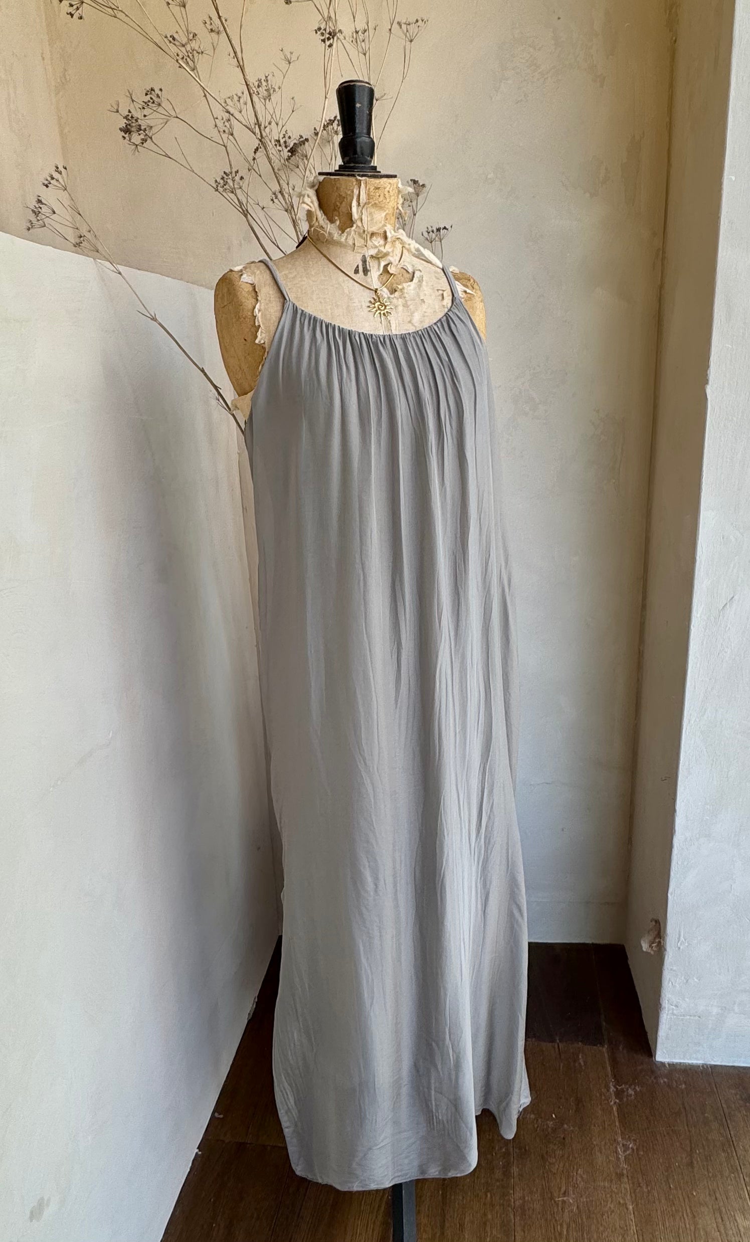 Silky Strap Maxi Dress