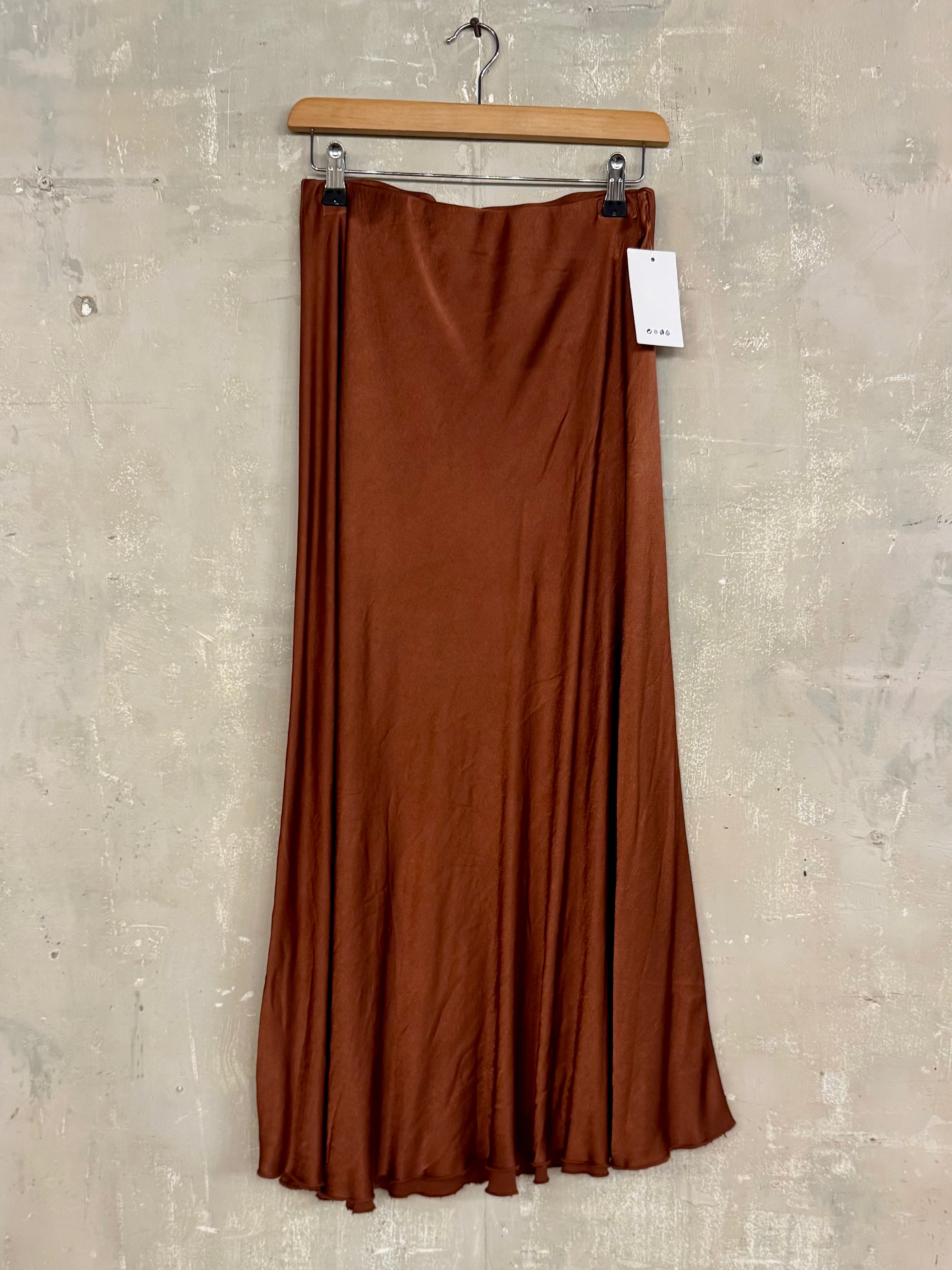 Satin Midi Skirt
