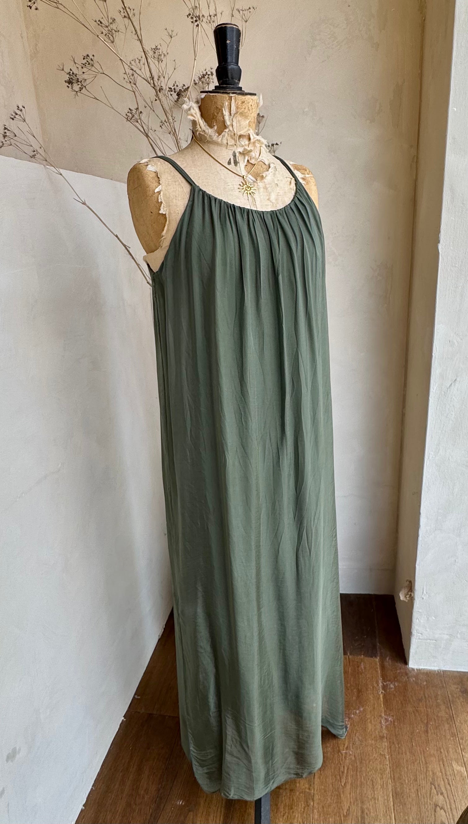 Silky Strap Maxi Dress