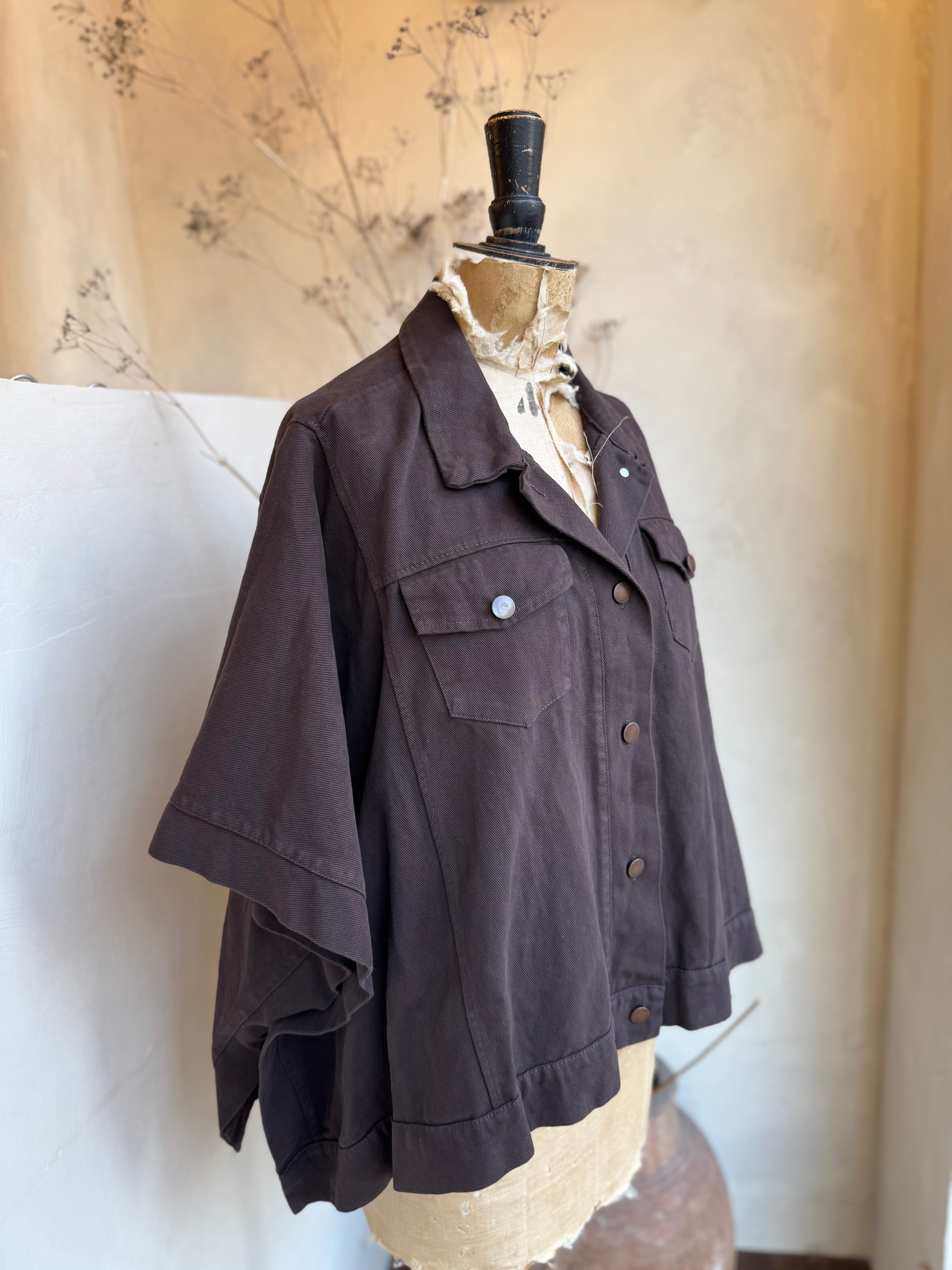 Denim Cape Jacket