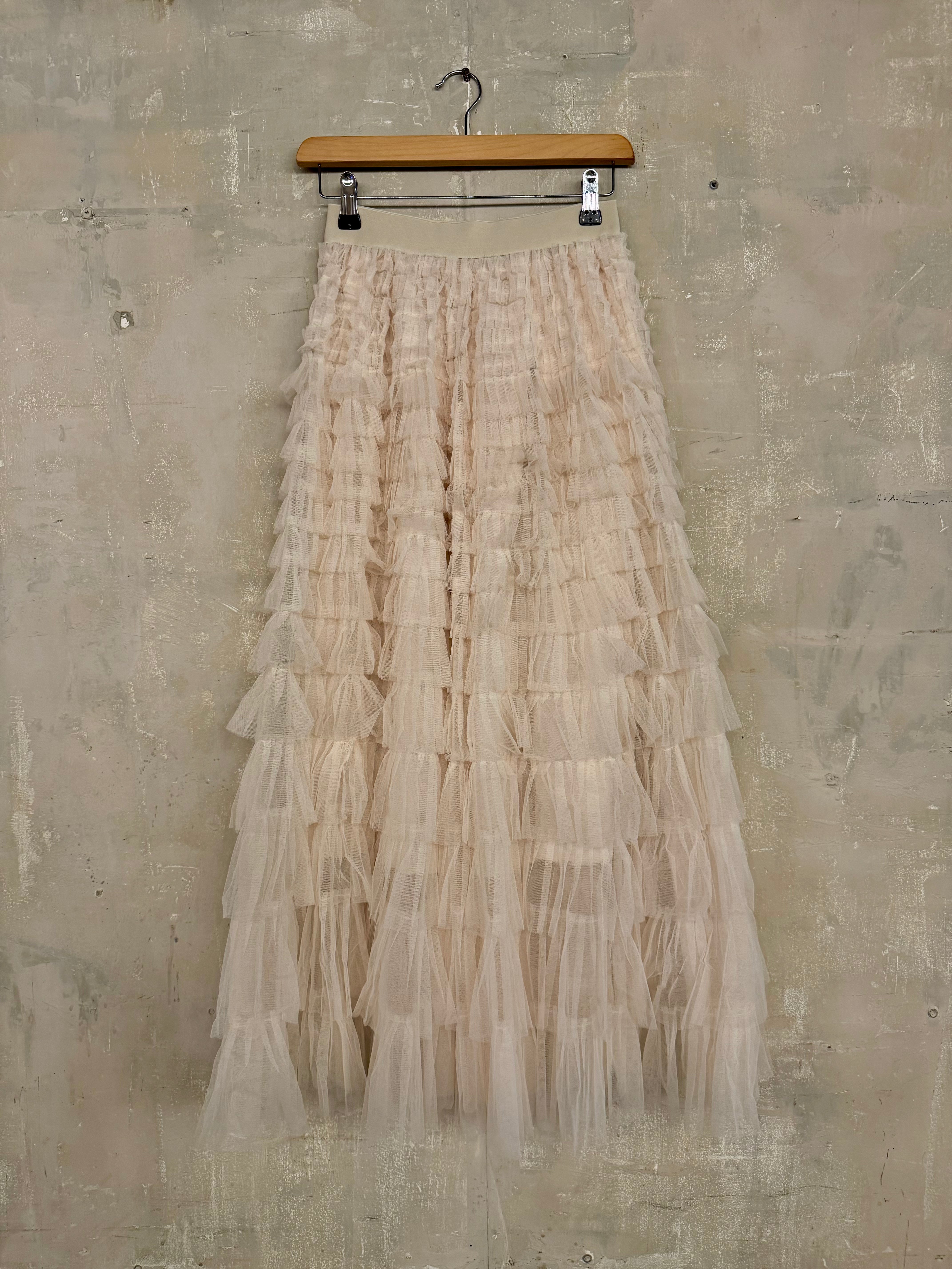 Ruffle mesh skirt