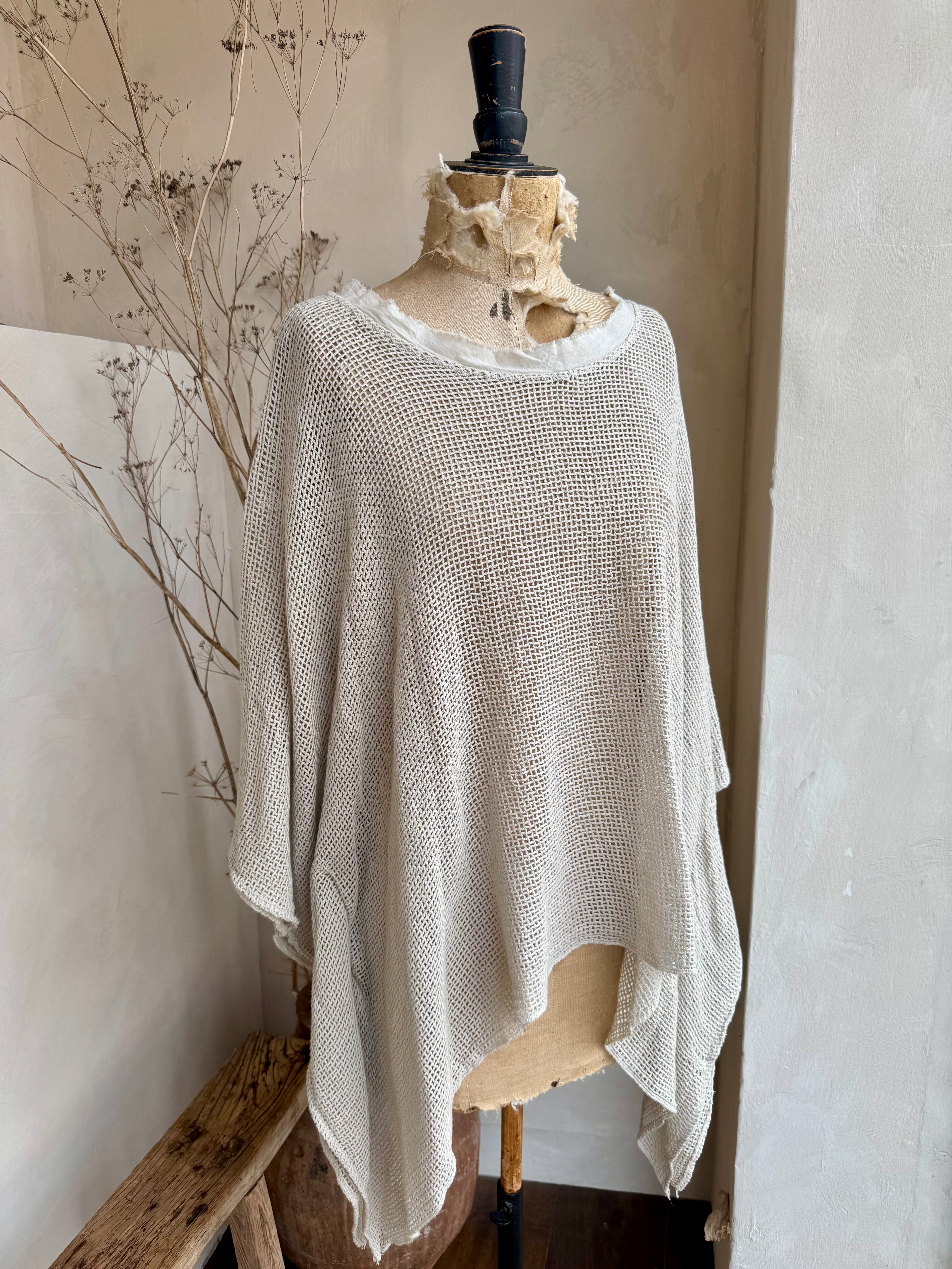Open weave poncho