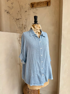 Gauze Button Front Shirt