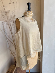 Linen Asymetric Sleeveless Top
