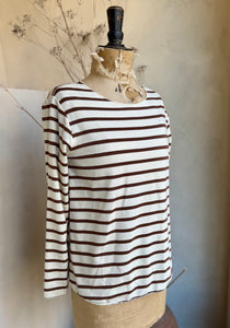 Stripe Soft Jersey Long Sleeve Top
