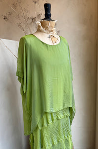 Silk Frill Bottom Dress