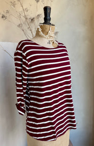 Stripe Soft Jersey Long Sleeve Top