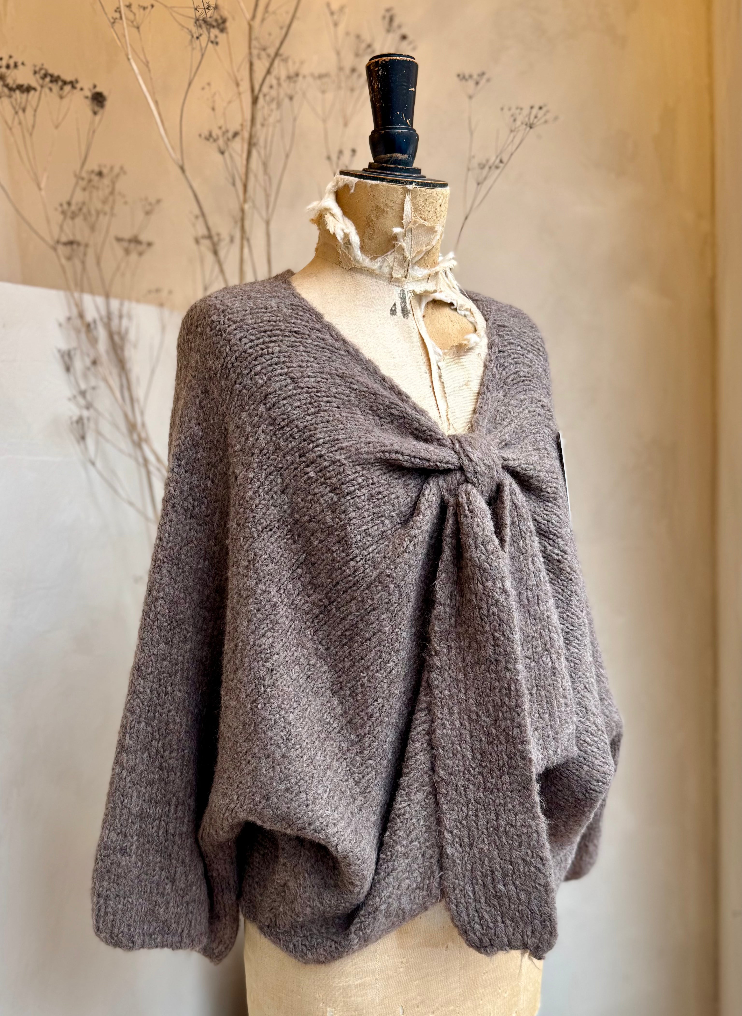 Front Bow Wool Blend Jumper