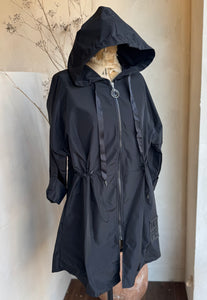 Drawstring Waist Raincoat