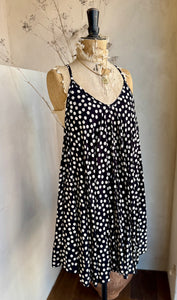 Polka Dot Strappy Swing Dress
