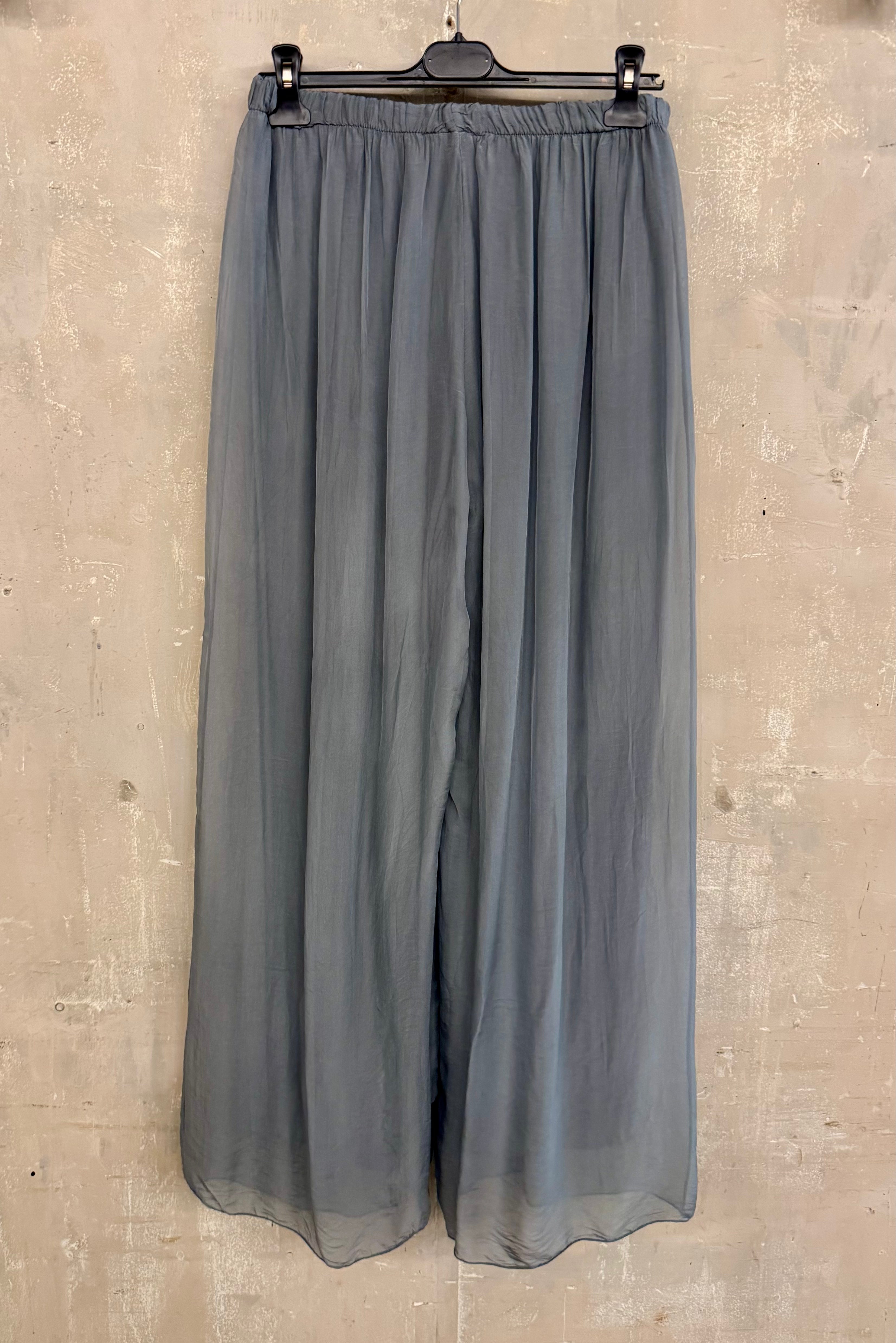 Silk Straight Leg Trousers