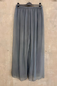 Silk Straight Leg Trousers