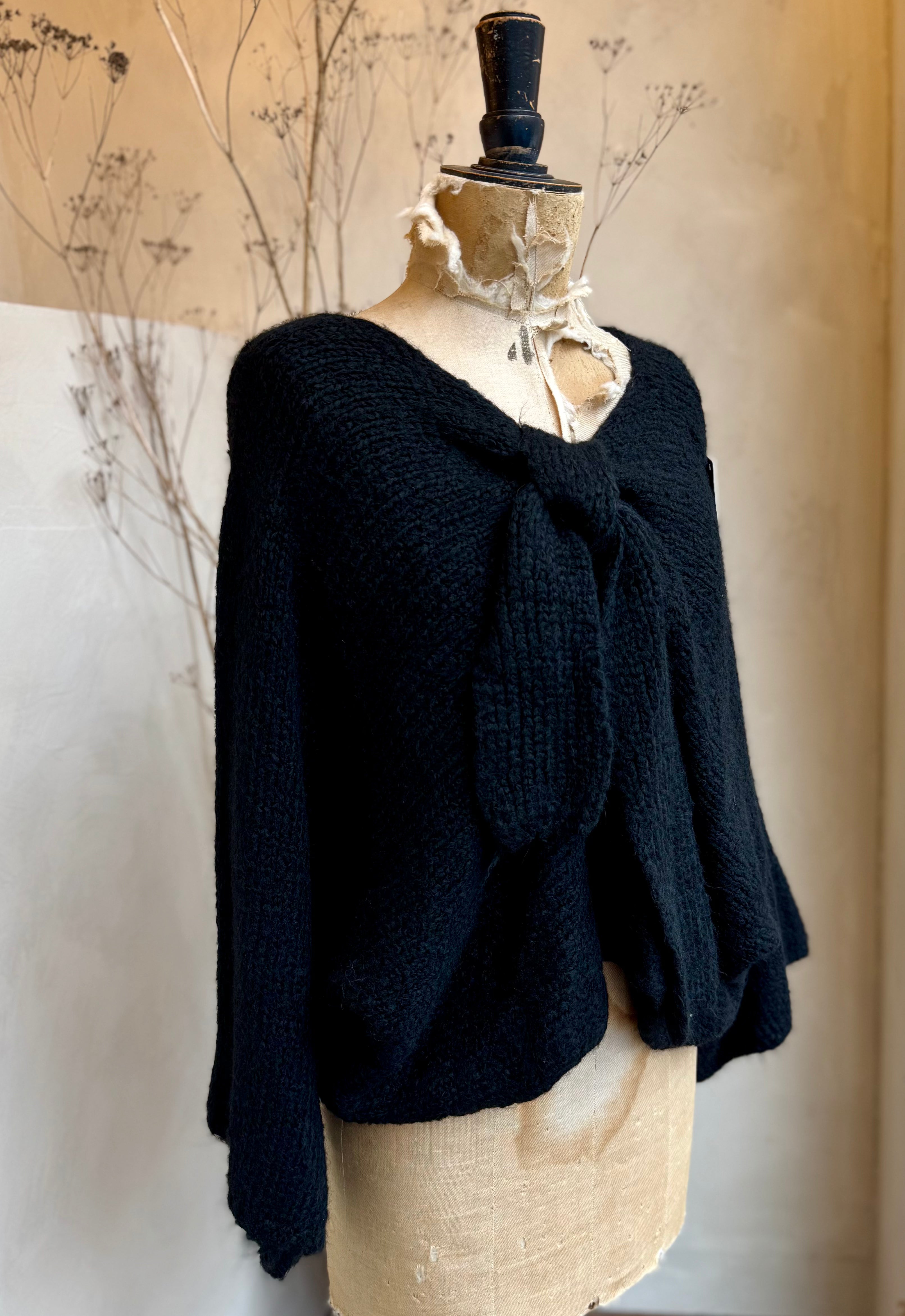Front Bow Wool Blend Jumper
