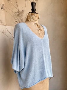 Fine knit seam front top