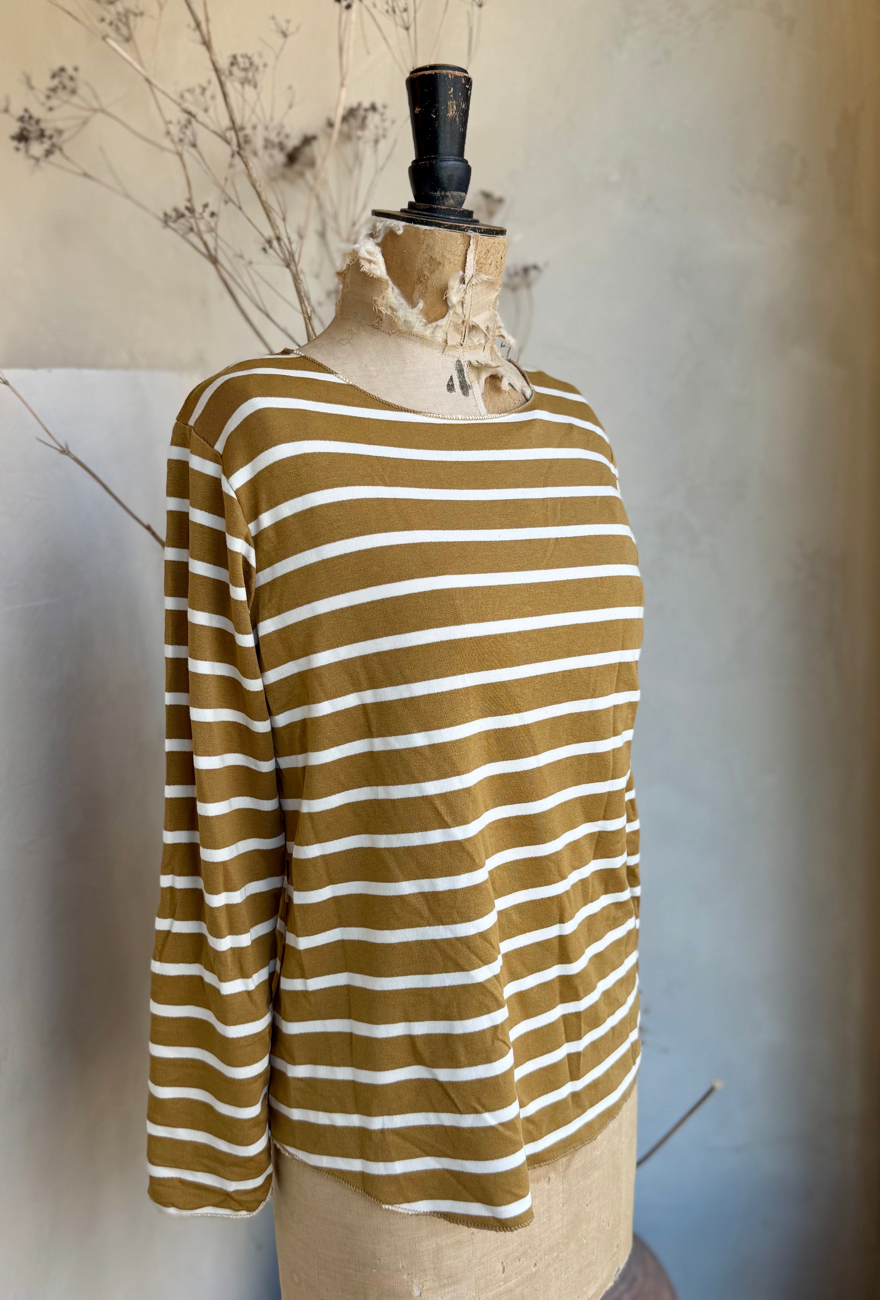 Stripe Soft Jersey Long Sleeve Top