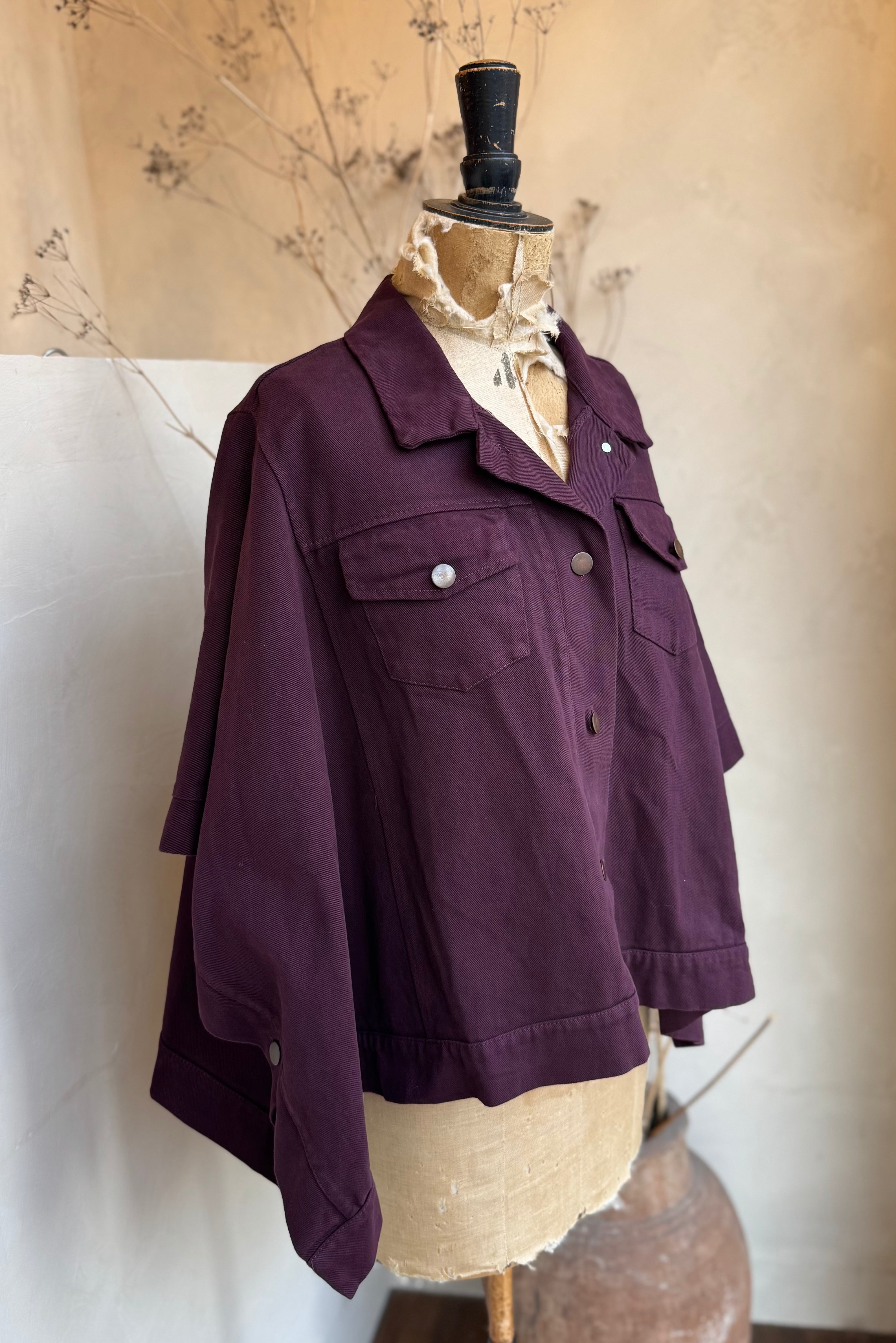 Denim Cape Jacket
