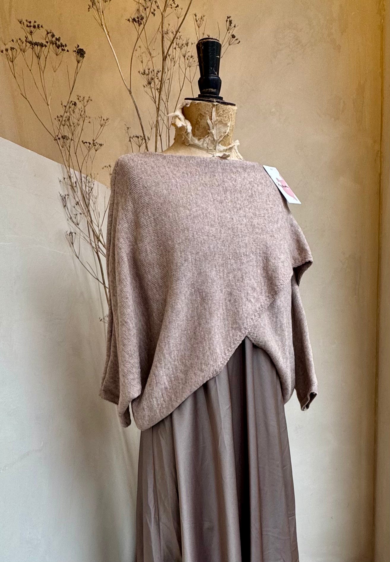 Knit top & satin dress set