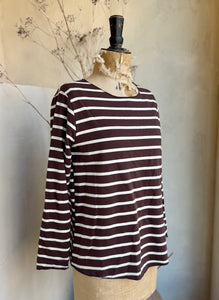 Stripe Soft Jersey Long Sleeve Top