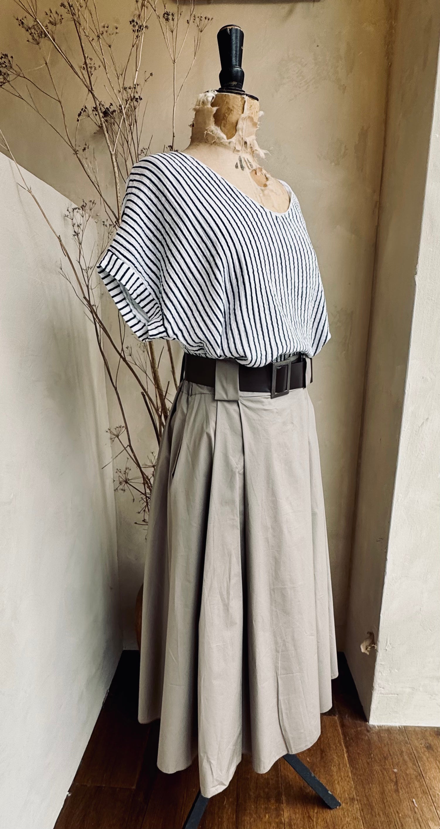 A Line Poplin Skirt