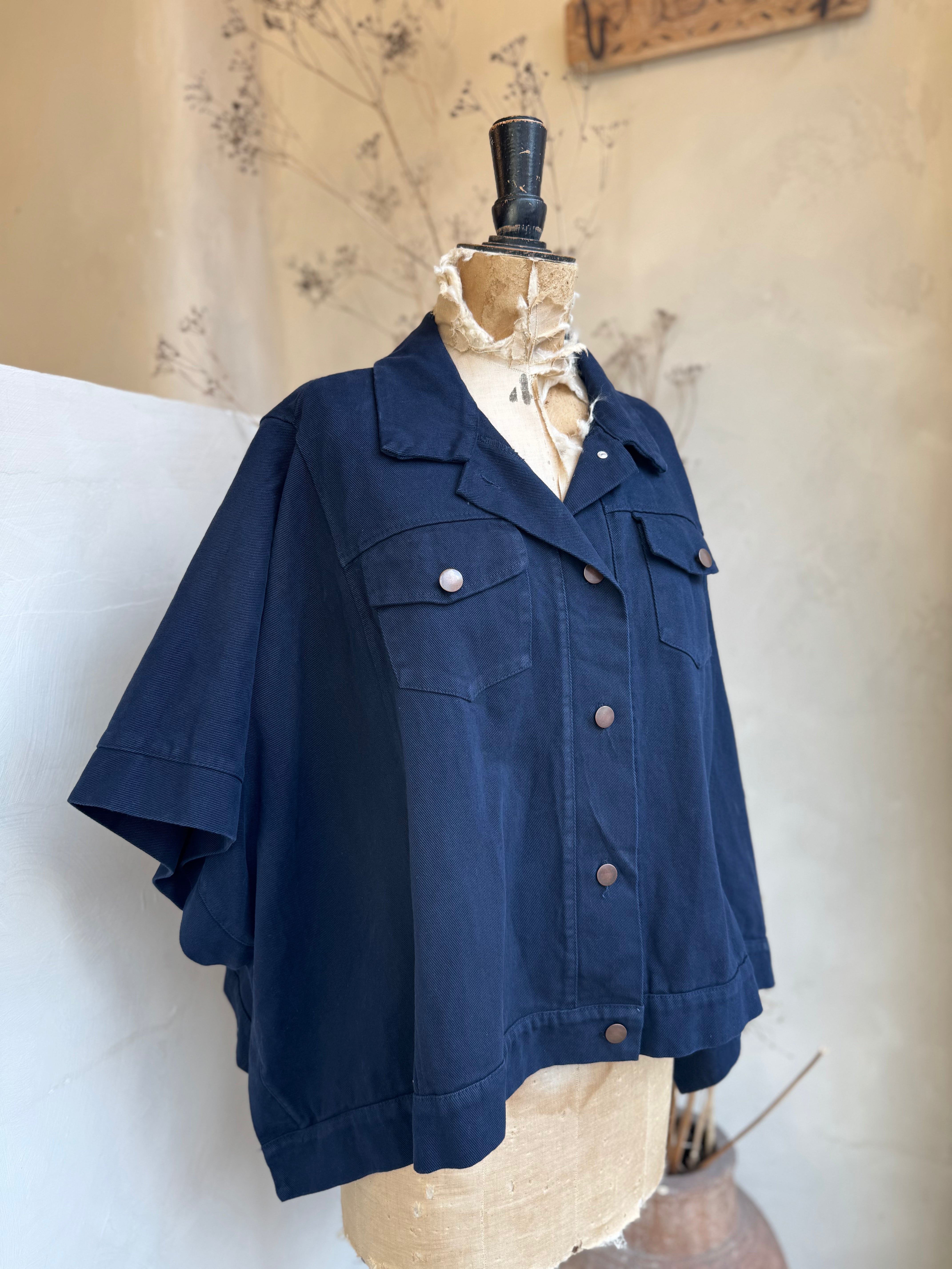 Denim Cape Jacket