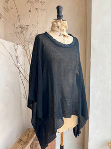 Open weave poncho