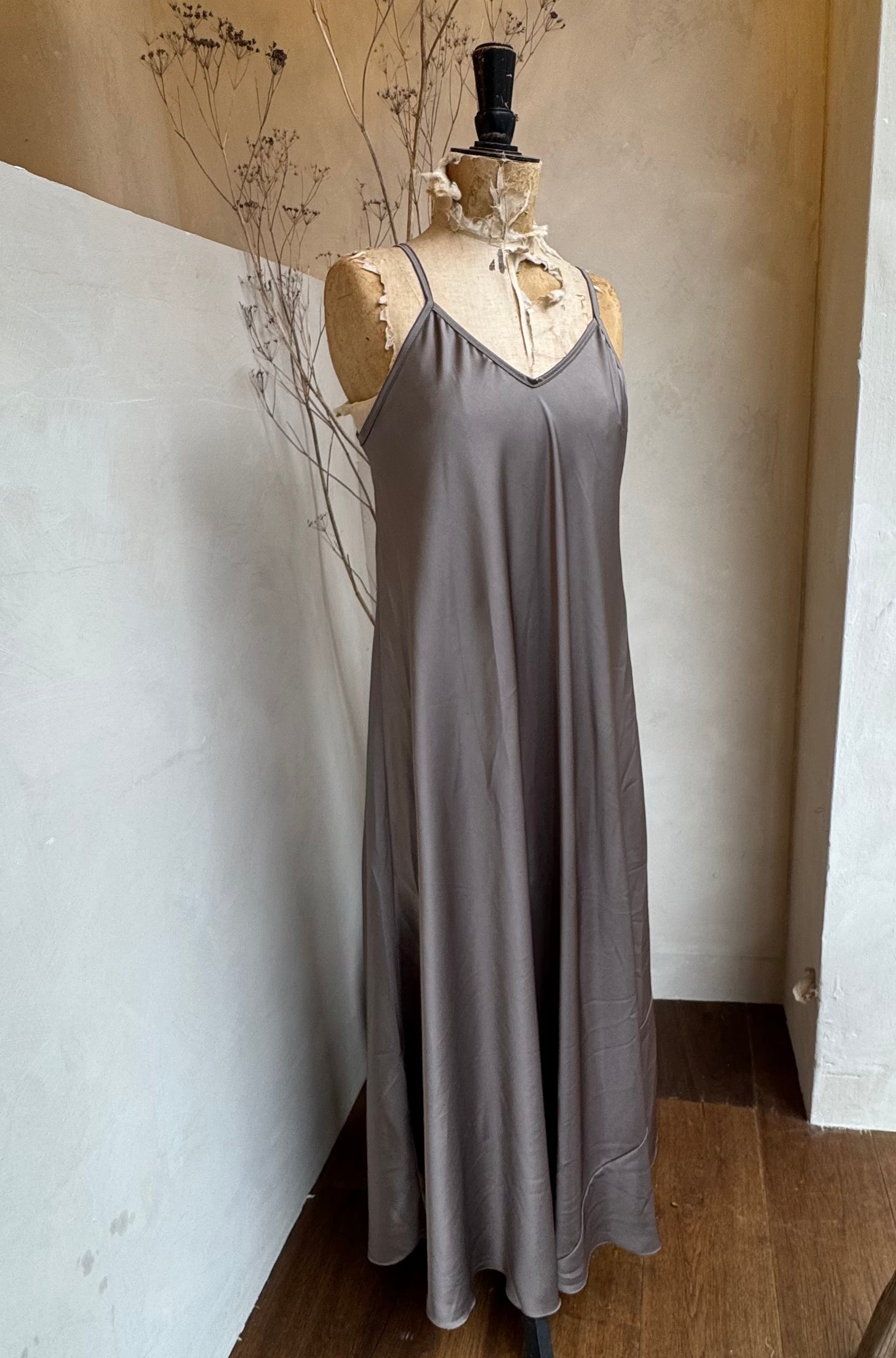 Knit top & satin dress set