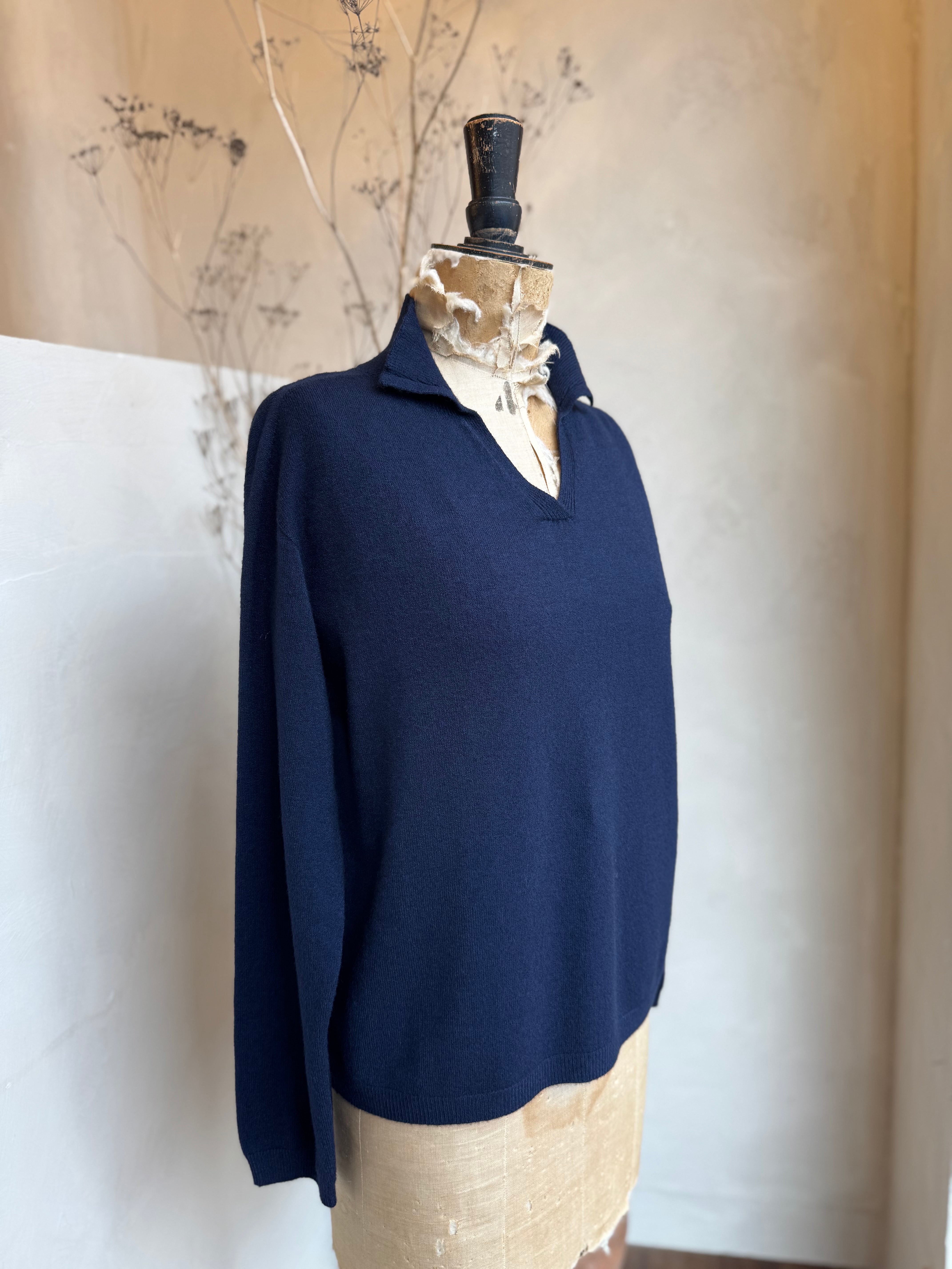 Collared V-Neck Sweater