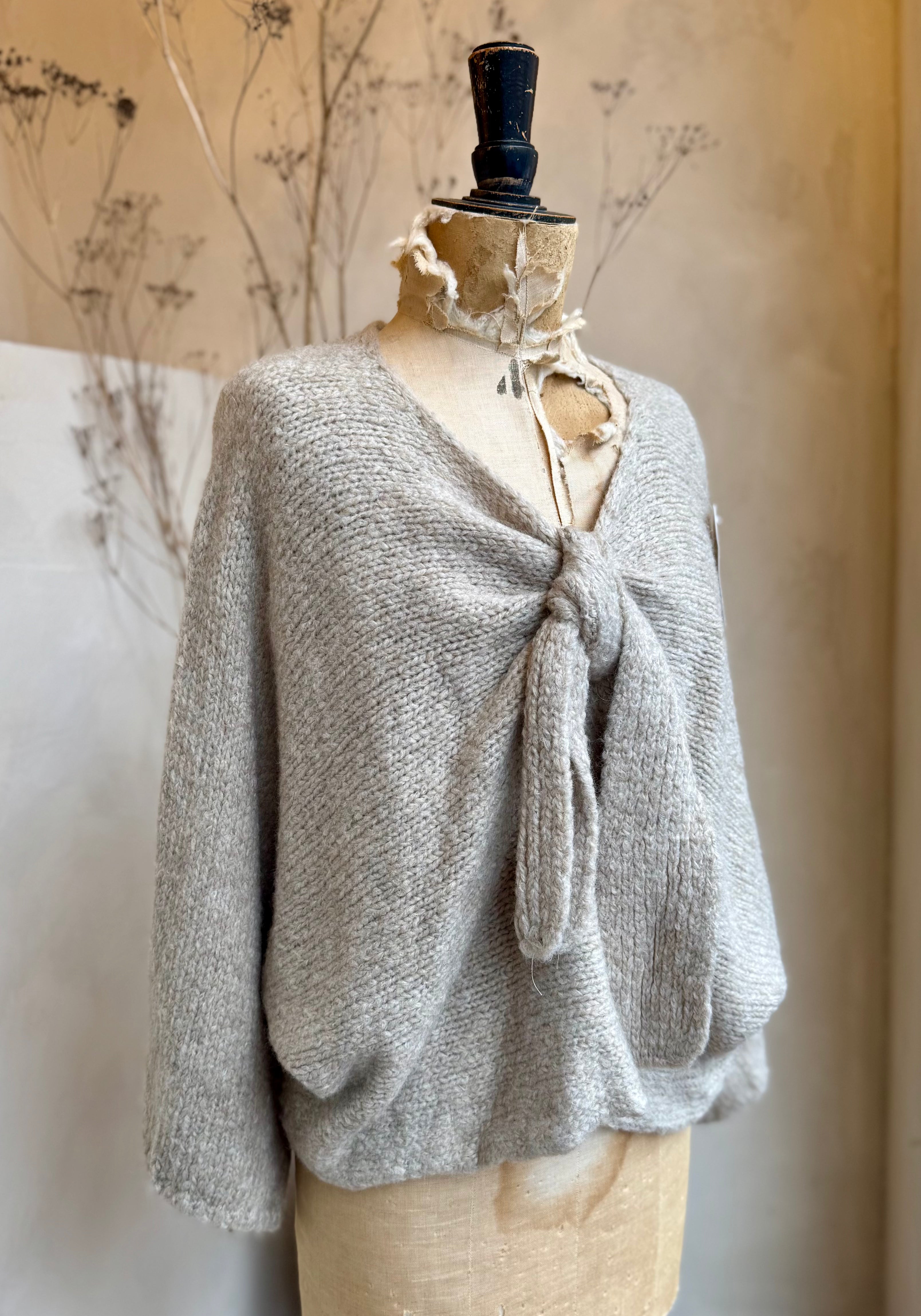 Front Bow Wool Blend Jumper