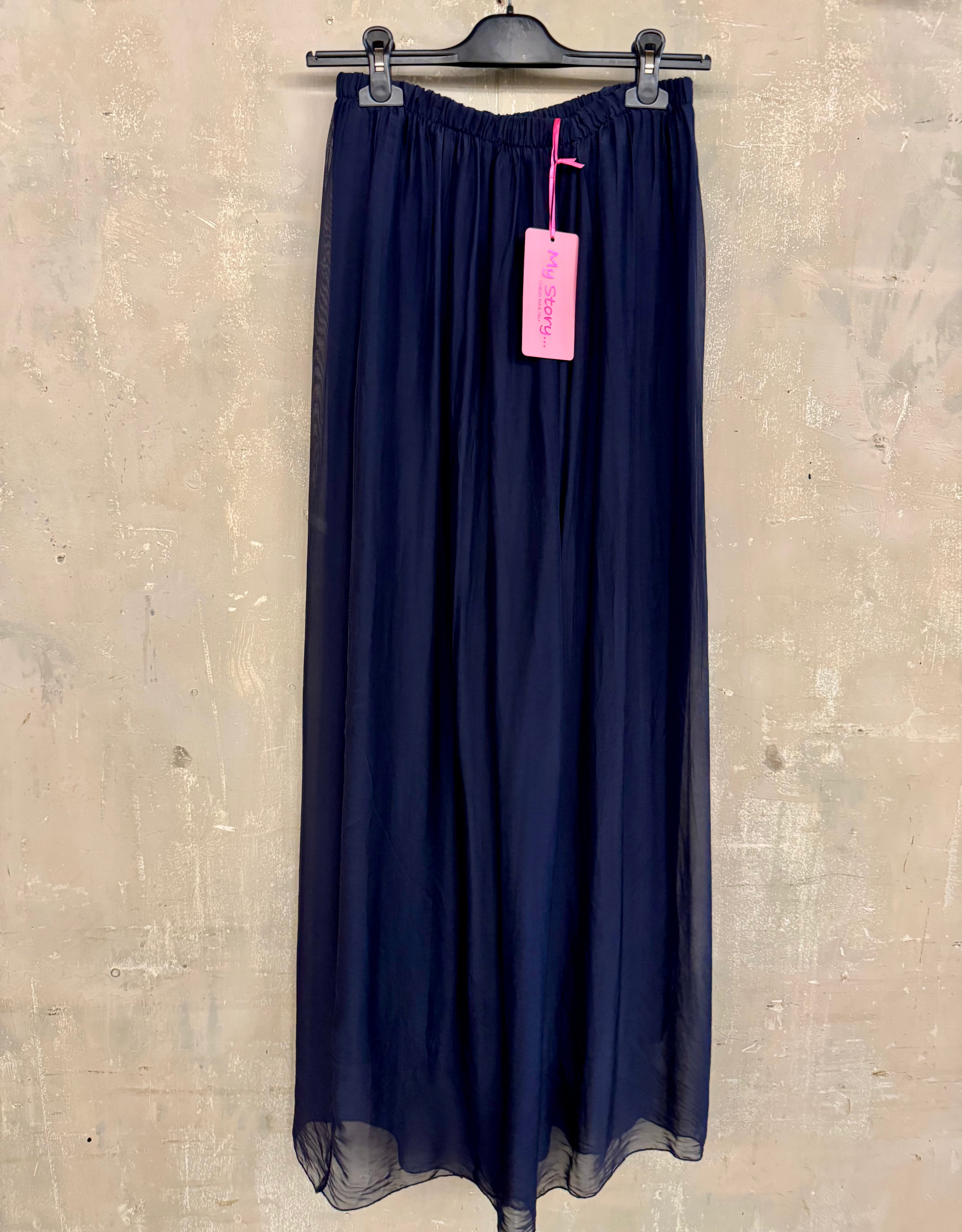 Silk Straight Leg Trousers