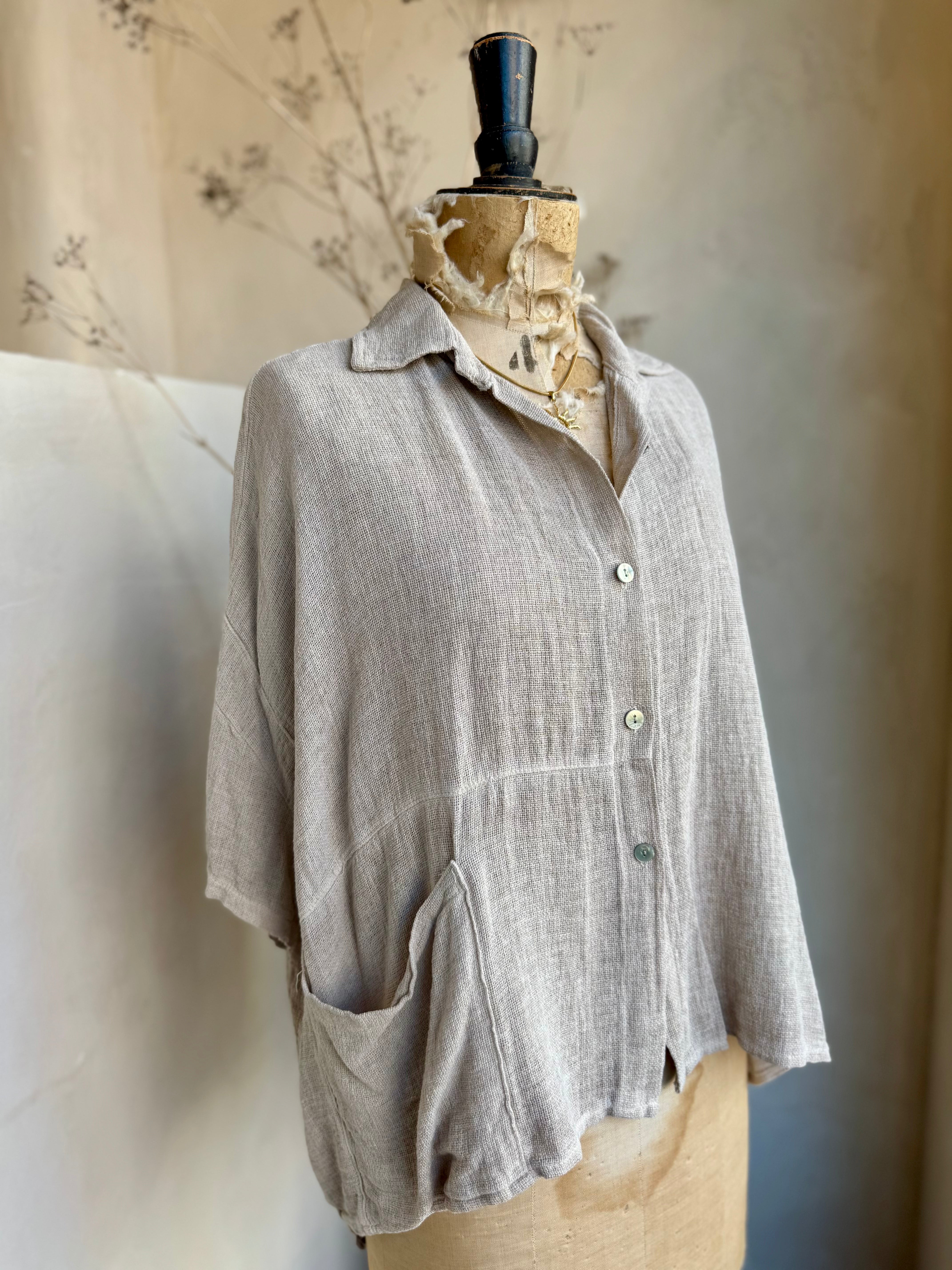 Gauze Shirt with Pocket