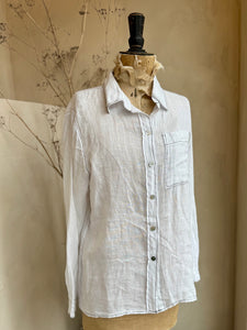 Contrast Stitch Linen Shirt