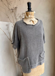 Gauze Pocket Detail Top
