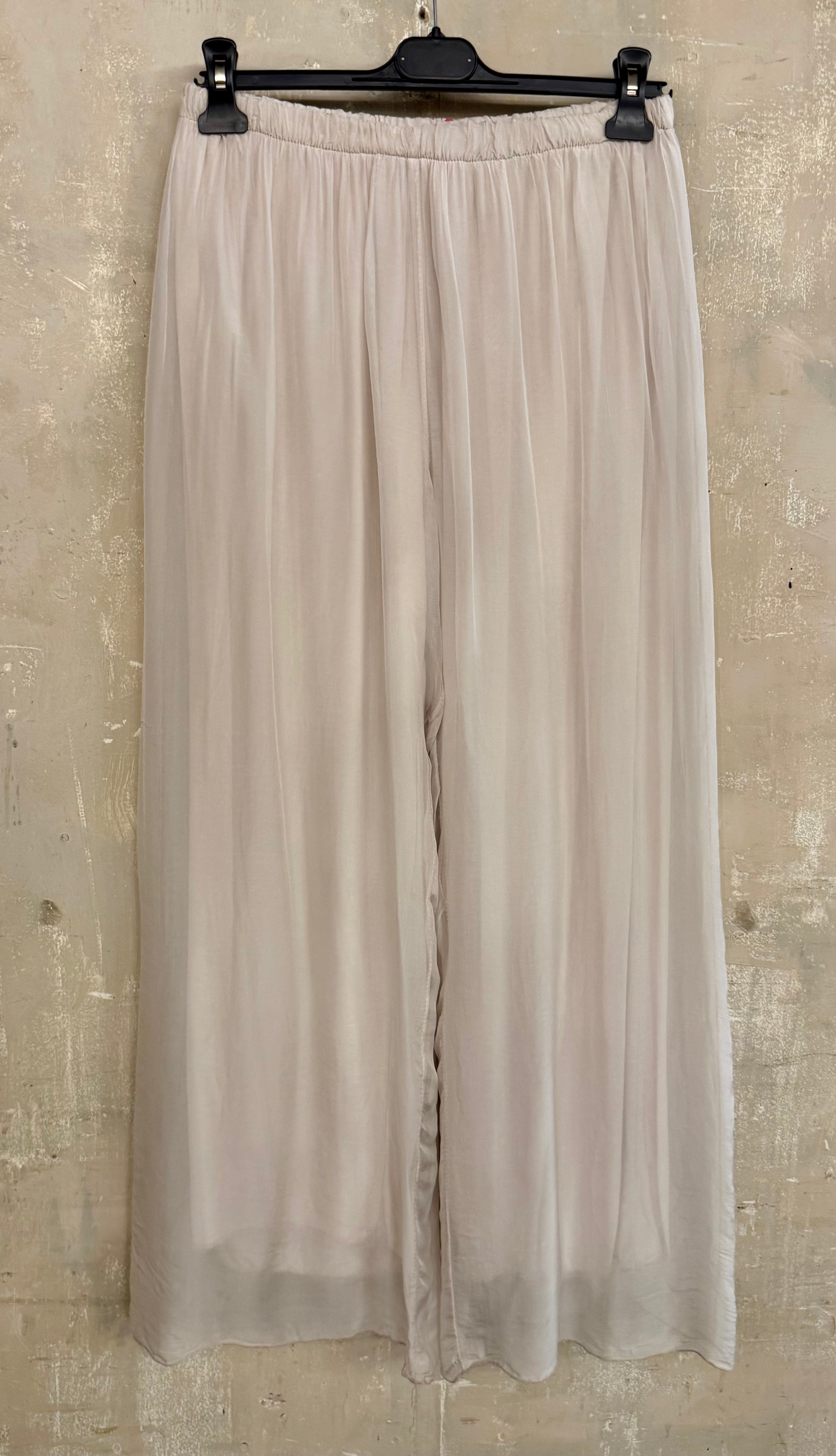 Silk Straight Leg Trousers