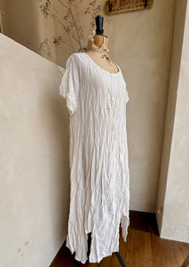 Crushed Asymmetric Maxi Dress
