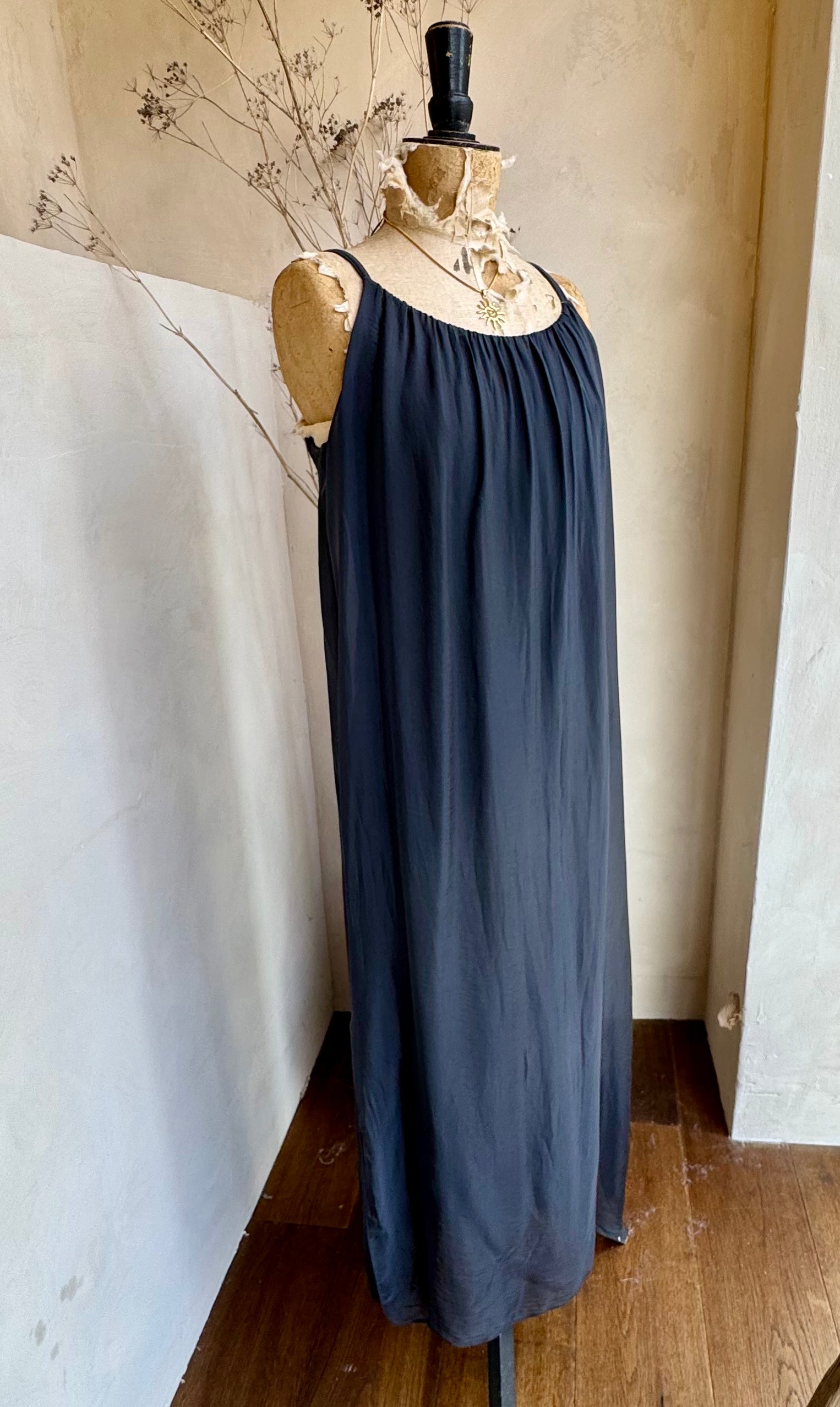 Silky Strap Maxi Dress