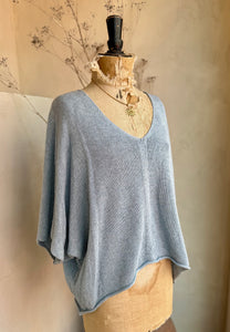 Fine knit seam front top