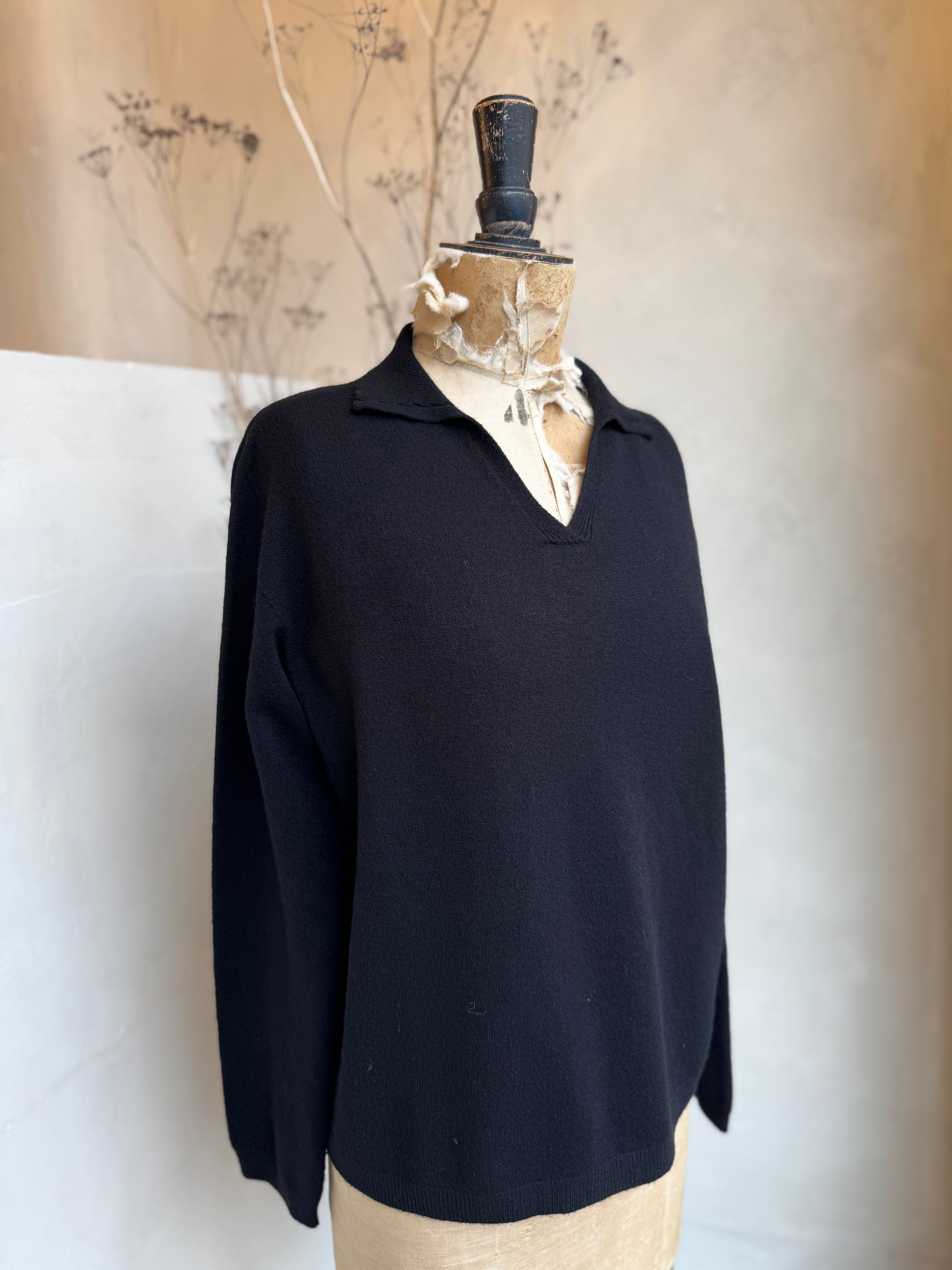 Collared V-Neck Sweater