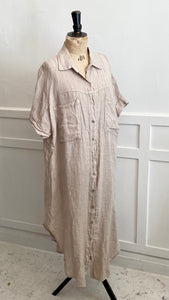 Linen shirt dress