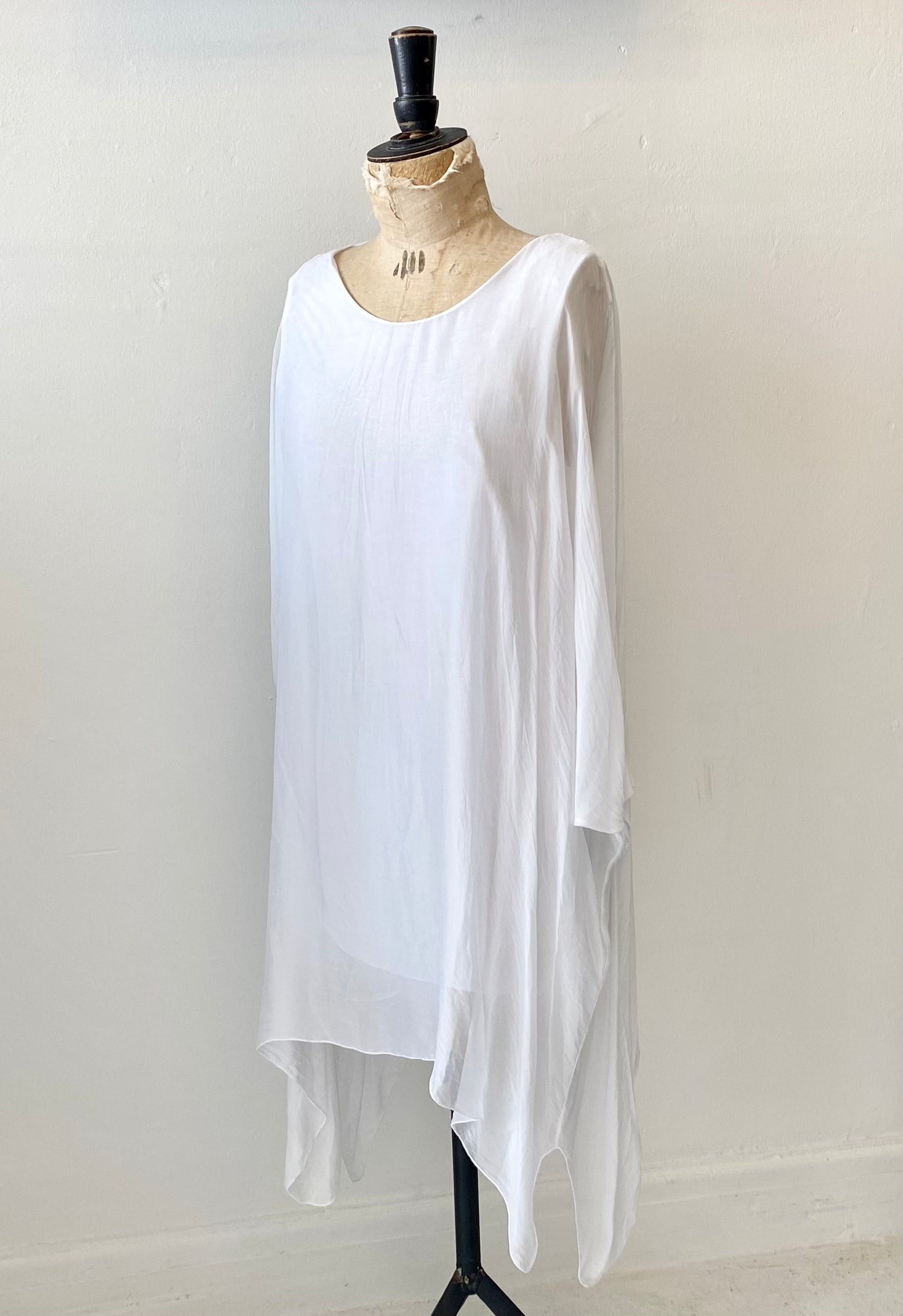 Silk top batwing top